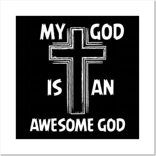 My God Is An  Awesome God Religious Christian Posters and Art